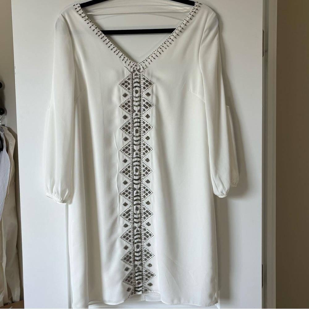 Anthropologie GREYLIN Beaded Mini Sheath Dress - Size S- Worn Once